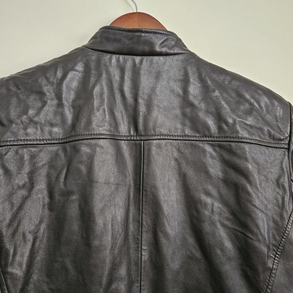 Vtg Casual Corner Leather Jacket Women’s Buttery Soft Sz M Zip Black Lined - Picture 7 of 11